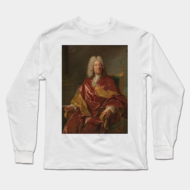 Portrait Of A Man by Jean-Francois de Troy Long Sleeve T-Shirt by Classic Art Stall